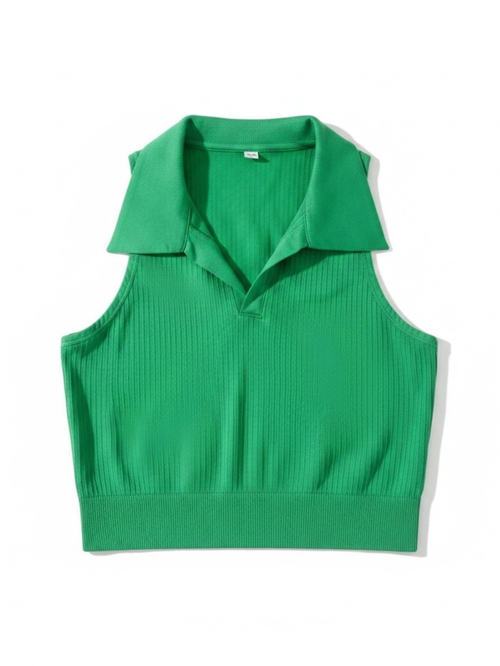 DVF for Target  Emerald Sleeveless Ribbed Collared Women's Top